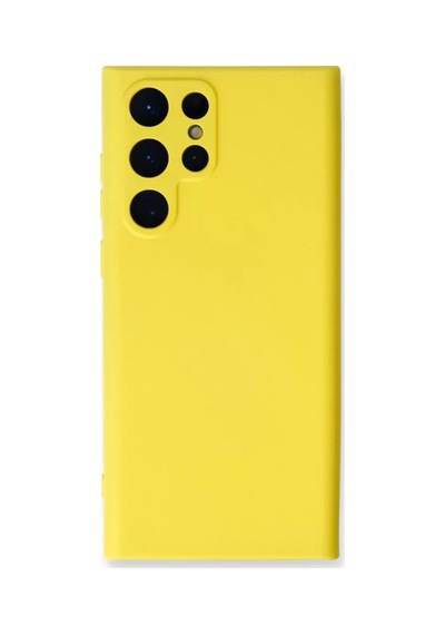 Galaxy S24 Ultra Kılıf Nano İçi Kadife Silikon - Sarı
