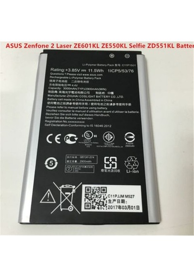Asus Zenfone 2 Laser 6.0 Ze600Kl . Ze601Kl Batarya Pil