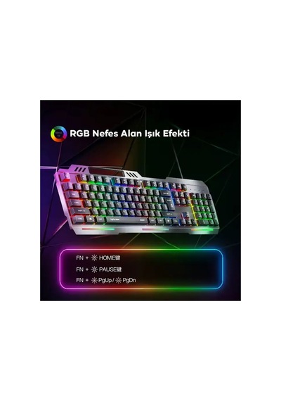 Inphic K2 Usb Kablolu Oyun Klavyesi 104-key Sessiz Oyun Klavyesi Bilgisayar Laptop İ - Karbul9477-1