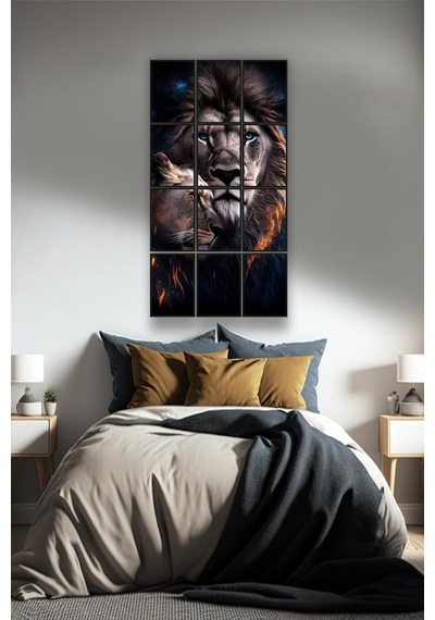 12 Parça Sevgili Aslan Çerçeve Görünümlü Mdf Tablo Duvar Süsü Hediyelik Eşya 45cm X 85cm Renkli - 602524267 Renkli 12 Parça Sevgili Aslan Çerçeve Görünümlü Mdf Tablo Duvar Süsü Hediyelik Eşya 45cm X 85cm Renkli - 602524267 Renkli