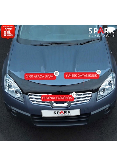 Nissan Qashqai 2007-2010 Yıl Aralığı Uyumlu Kaput Rüzgarlığı 3mm