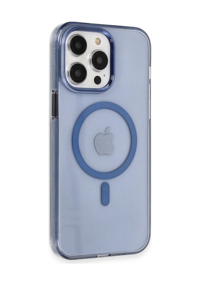 Apple İphone Uyumlu 14 Pro Max Kılıf Tron Şeffaf Magsafe Kapak - Mavi Çok Renkli