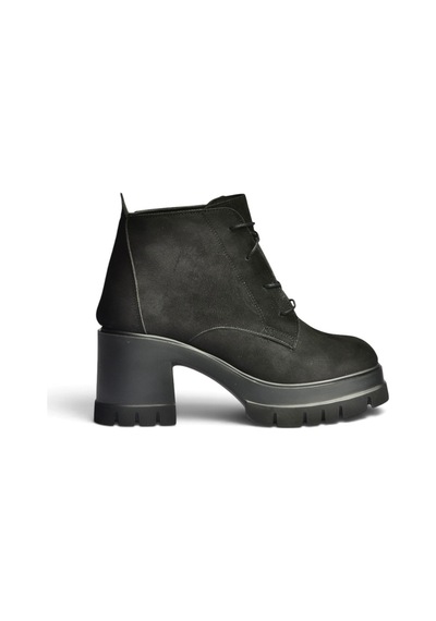 Fox Shoes Z965065902 Siyah Süet Kalın Topuklu Kadın Bot