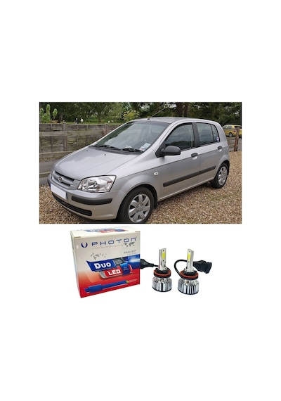 Hyundai Getz Uzun + Kısa Far Ampulü H4 Duo Yeni Seri Beyaz 2002-2009