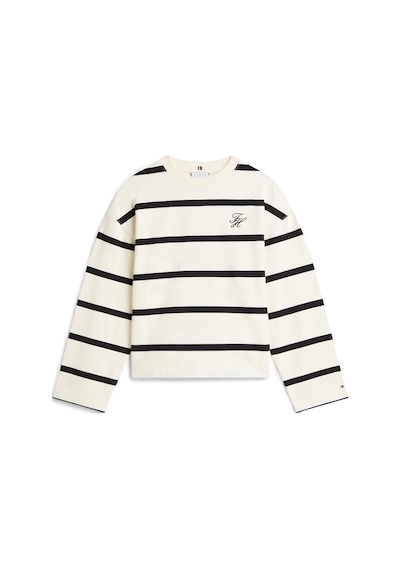 Tommy Hilfiger Th Scrıpt Mdrn Terry Swtshrt Kadın Bej Kazak - Ww0ww48431