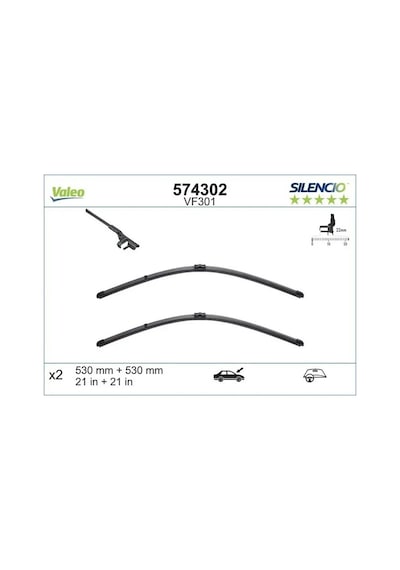 Vw Passat B5.5 On Silecek Seti 2001-2005 Valeo 574302