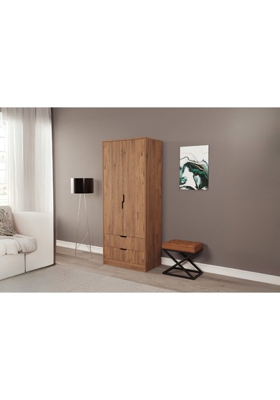 Moderno Mini 2 Kapaklı 2 Çekmeceli Gardırop Kompakt Tasarım, Modern Görünüm Atlantik Çam Moderno Mini 2 Kapaklı 2 Çekmeceli Gardırop Kompakt Tasarım, Modern Görünüm Atlantik Çam