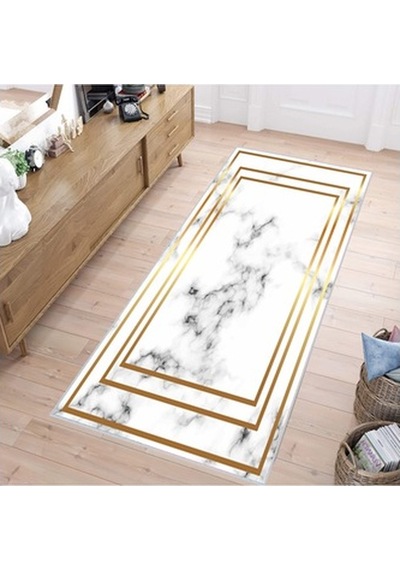 Rovigo Home Dijital Baskı Kaymaz Taban Salon Halısı Rvg1535 Çok Renkli