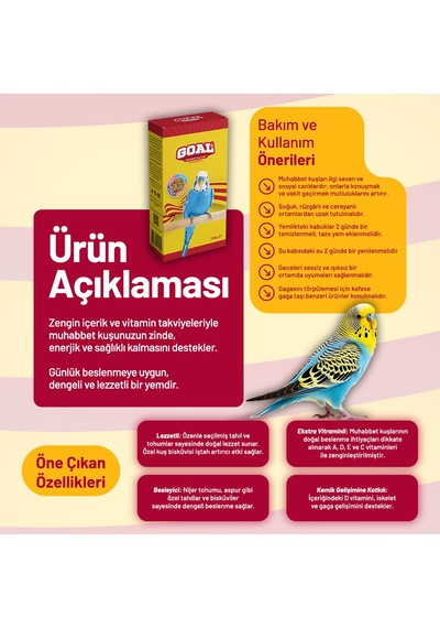 Goal Muhabbet Kuşu Yemi/gs 250 G - 3 Adet 250 G