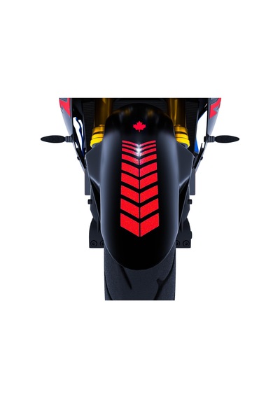 Moto Rider 4'lü Sticker Seti Reflektif Kırmızı İç Dış Jant Şeridi Kask Ve Çamurluk Çınar Extreme