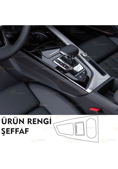 Audi A4 Vites Etrafı Piano Black Konsol Esnek Nano Ekran Koruyucu 2020-2024