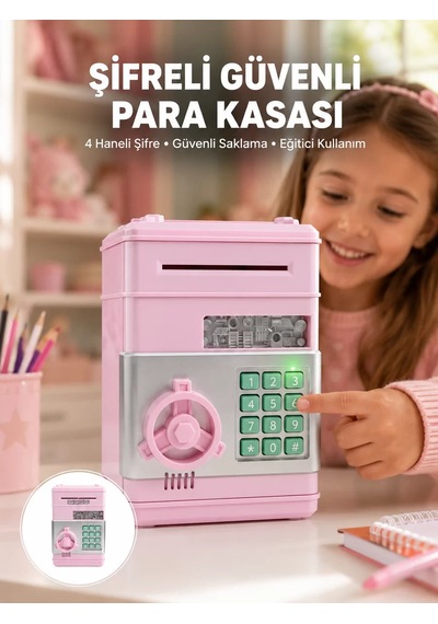 Şifreli Elektronik Para Biriktirme Kumbarası Büyük Kapasiteli Mh-hs0655-3617