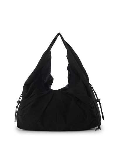 İcone Bag Icone Pliseli Fermuarlı Yoga Çantası, Fitness Çantası, Gym Heybe Görünümlü Pliseli Spor Çantası Siyah