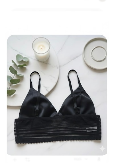 Trend Dokunuş Kadın Siyah Balensiz Bralet Sütyen Külot İç Çamaşır Takımı