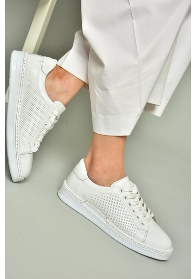 Fox Shoes U555025203 Beyaz Hakiki Deri Kadın Spor Ayakkabı Sneakers Beyaz-hakiki Deri Çok Renkli
