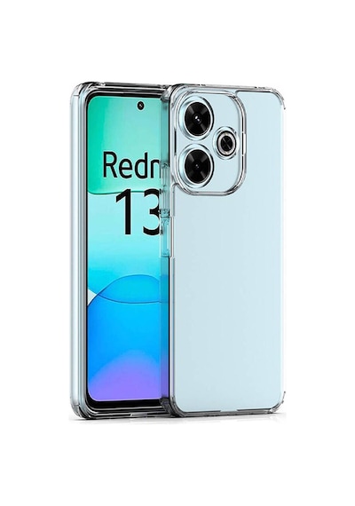 Fibaks Redmi 13 4G Uyumlu Kılıf Kamera Korumalı Şeffaf Ultra Ince Esnek Renksiz Silikon Kapak