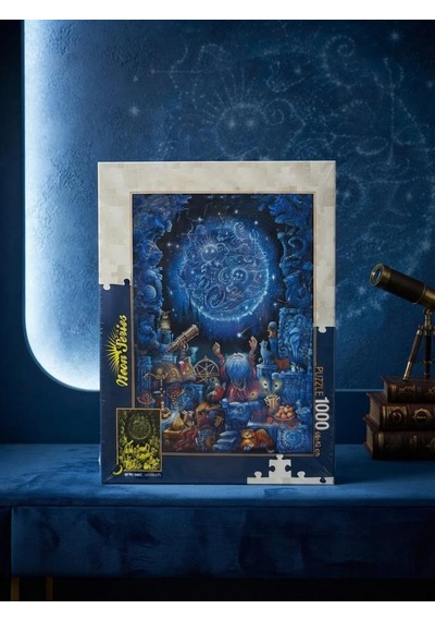 1000 Parça Neon Series Gece Temalı Puzzle - Astronomi Temalı Karanlıkta Parlayan Yapboz