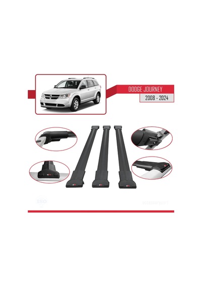 Dodge Journey 2008 Ve Sonrası İle Uyumlu Fly Model Ara Atkı Tavan