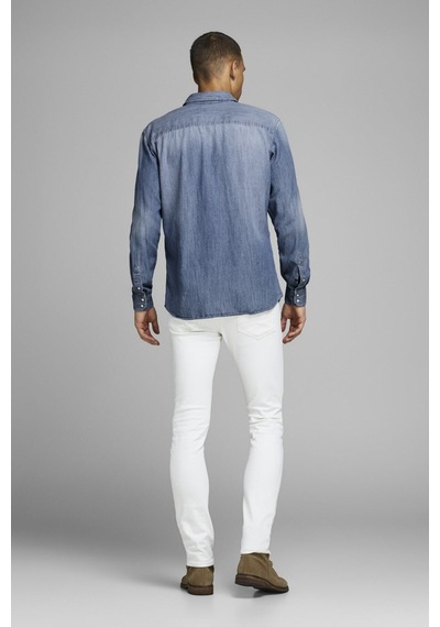 Jack & Jones Erkek Kot Gömlek - 12138115 Açık Mavi