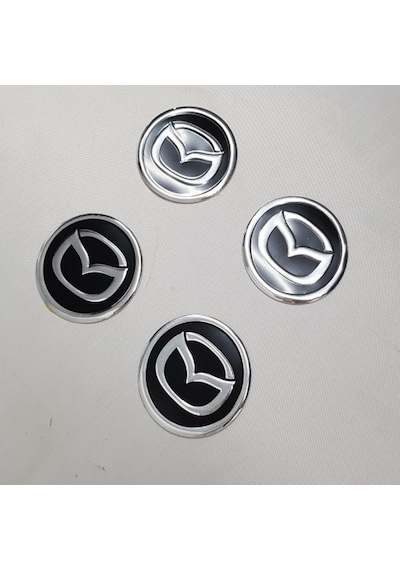Jant Göbeği Arma Mazda 60Mm Aluminyum 4Lü Set Siyah Tip