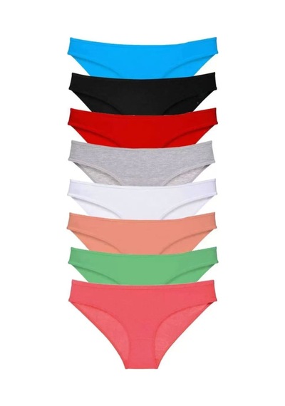 Modenya 8 Adet Süper Eko Set Likralı Kadın Slip Külot Set 6 Asorti