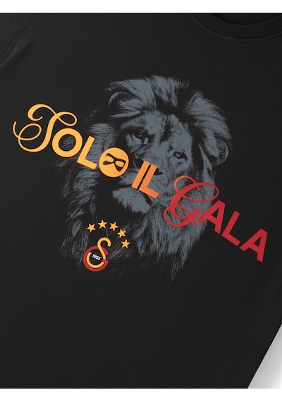 Gsstore Galatasaray Solo Il Gala Aslan Erkek T-shirt E251551 Siyah