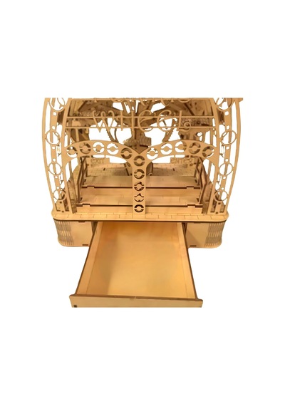 Algwooddesign 3d Ahşap Dönme Dolap Maketi, 206 Parça Lazer Kesim Yapboz, Nostaljik Luna Park Maket Kiti, Yetişkinler Ve Gençler İçin Eğitici Ahşap Puz