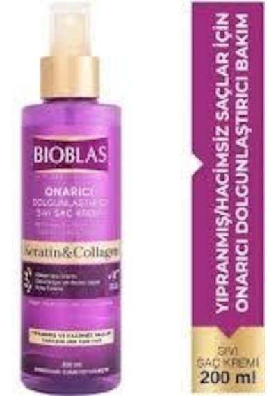 Bioblas Sıvı Saç Kremi Onarıcı Collagen Keratin 200 Ml