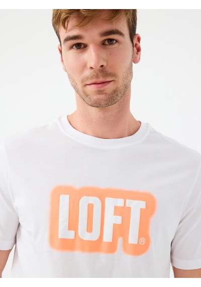 Regular Fit Erkek Tshirt K.kol White Orange