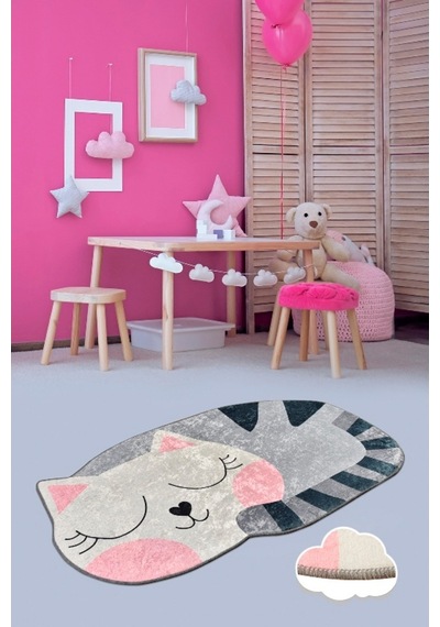 Bıg Cat 100X160 Cm Çocuk Ve Bebek Halısı Çok Renkli