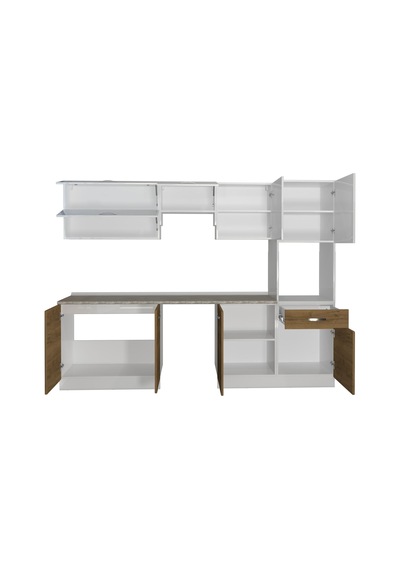 Decoraktiv Elite 280y Ankastre Boy Dolaplı Mdf Hazır Mutfak Dolabı - Tezgah Dahil - Pera - Beyaz Beyaz - Meşe Decoraktiv Elite 280y Ankastre Boy Dolaplı Mdf Hazır Mutfak Dolabı - Tezgah Dahil - Pera - Beyaz Beyaz - Meşe