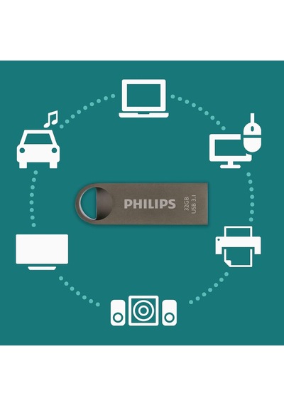 Philips Usb Stick 32 Gb Usb 3.1 Flash Drive Moon Edition Pc, Dizü