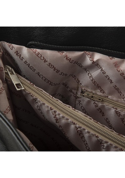 Nas Bag Kadın Büyük Boy Omuz Çantası Siyah Nero 45x34x21 Cm siyah Siyah