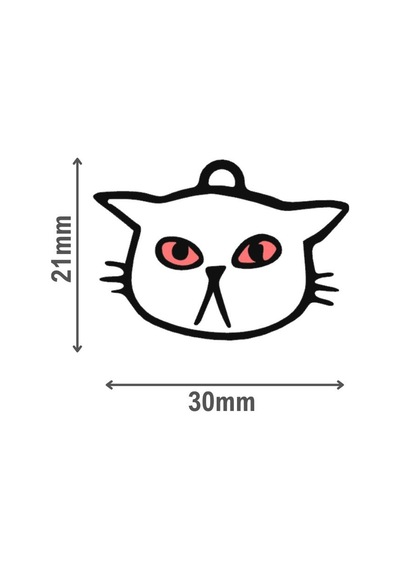 Majo İsimlik Kedi Kafası 21mmx30mm