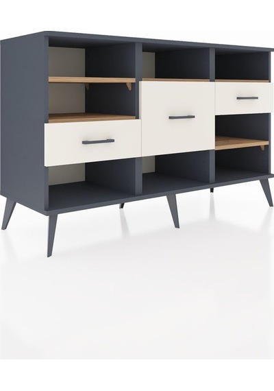 Hyperion Konsol 5 Raflı 3 Çekmeceli 132x44x83 Antrasit-çam/aytaşı Çam/aytaşı Hyperion Konsol 5 Raflı 3 Çekmeceli 132x44x83 Antrasit-çam/aytaşı Çam/aytaşı