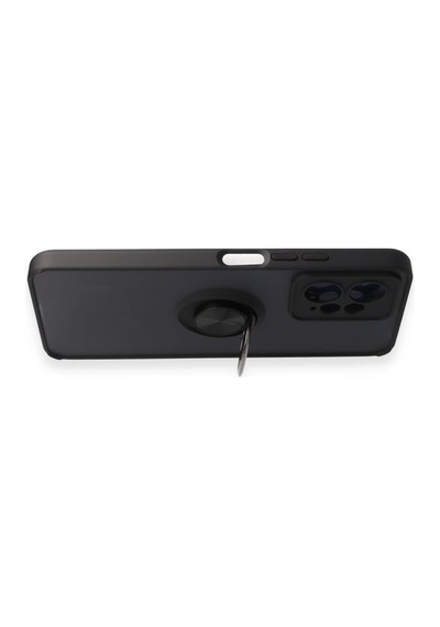 Xiaomi Redmi Note 12 4g Kılıf Montreal Yüzüklü Silikon Kapak Siyah