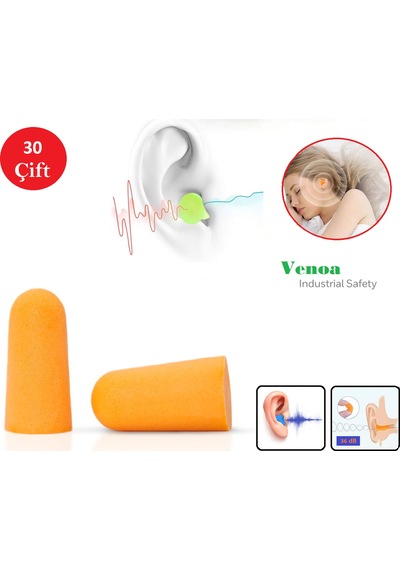 Venoa Vsf100 Gürültü Ses Önleyici Kulak Tıkacı 30 Çift