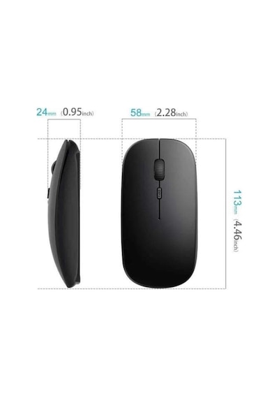 Siyah Wireless Kablosuz Sessiz Mouse Bluetooth Bağlantılı - Lisinya Diğer