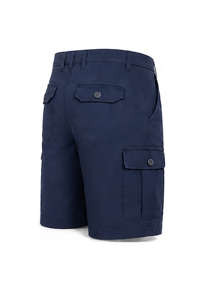 Serseri Jeans Erkek Likralı Kargo Şort Rahat Kalıp Çok Cepli Premium Günlük Casual Yazlık Şort İndigo