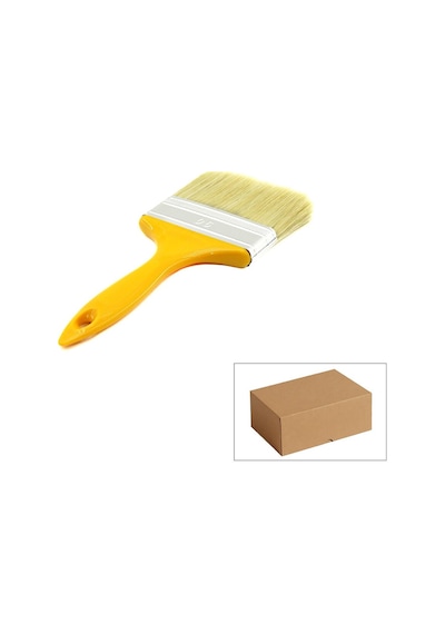 Günsan 001-540 No:4 Kestirme Boya Fırçası 90 Mm - Sarı Saplı Standart- 12'li Paket