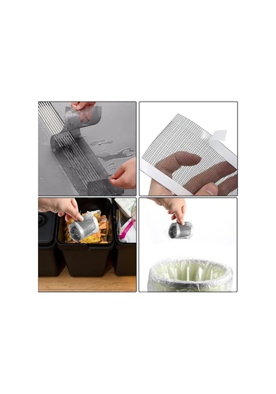Mucit Home 10 Cm 4 Metre Çok Amaçlı Gider Süzgeci Sineklik Tamir Kiti Saç Kıl Tüy Tutucu 10'lu Set