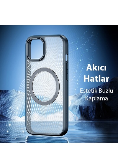 Dux Ducis Apple Uyumlu iPhone 15 Aimo Magsafe Premium Buzlu Sert Pc-tpu Kılıf