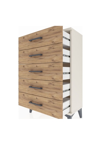 Arges Komodin 5 Çekmeceli 60x30x96 Aytaşı-çam Aytaşı