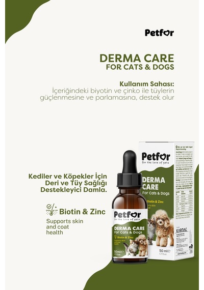 Bio-zinc Drop Tüy Sağlığı Damlası Kedi Ve Köpekler İçin 50 Ml