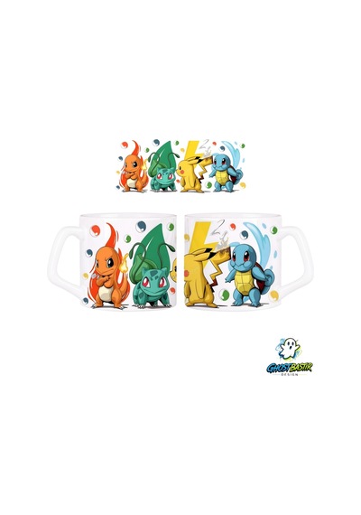 Ghostbastır Desıgn Pokemon Kupa Bardak Tek Adet 0893 Çok Renkli