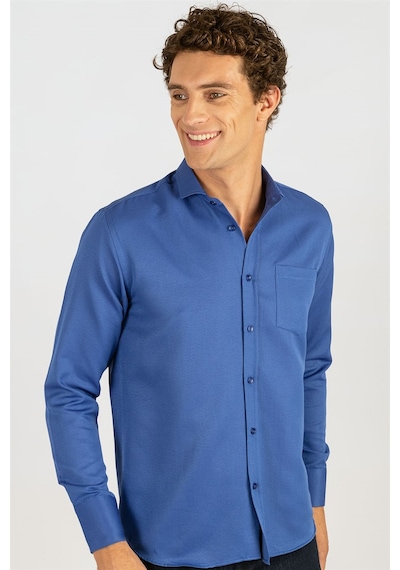 Tudors Klasik Fit Desenli Erkek Gömlek-25045 Saks