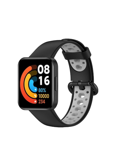 Redmi Watch 2 Spor Delikli Kordon - Siyah-gri