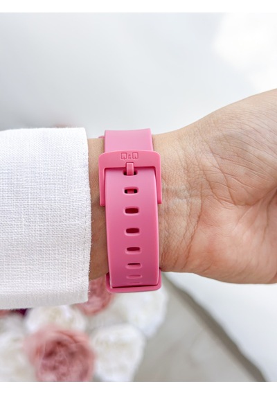 Q&q Renkli 10 Atm Su Geçirmez Unisex Kol Saati Pembe