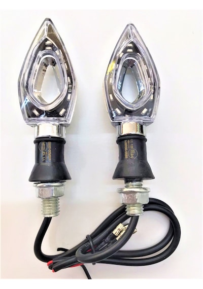 MONERO LED SİNYAL RT-072 (SARI IŞIK) (TAKIM) KROM-E BELGELİ
