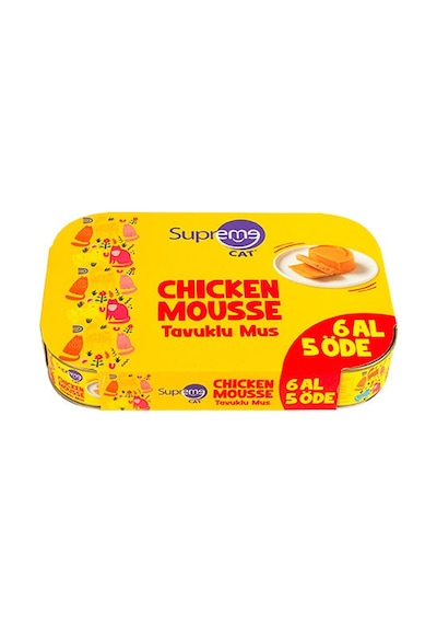 Supreme Cat Mousse Tavuklu Yetişkin Kedi Konservesi 85 Gr 6 Al 5 Öde 214-20000.10